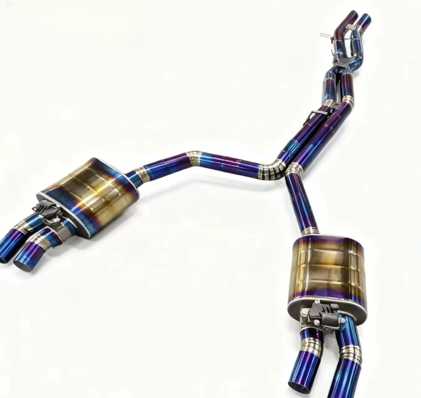 Titanium Valvetronic Catback Full Exhaust for Audi S6 S7 4.0T Front Pipe& Catback Exhaust System Remote Control