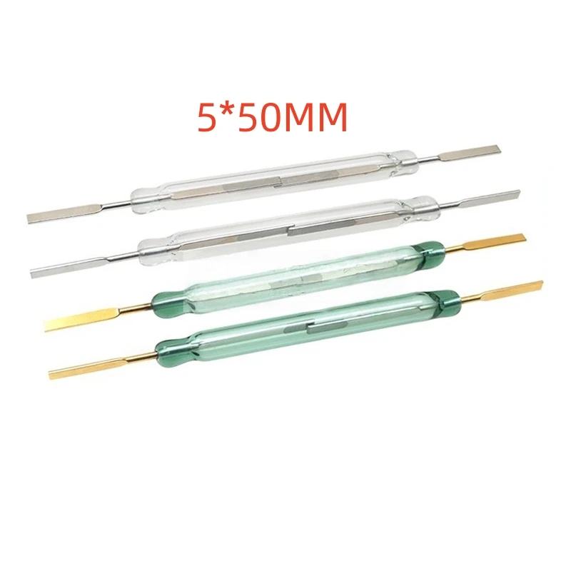 2PCS Reed Switch 5 * 50MM Normally Open Type, High Power And High Current 5A 250W Sensor Magnetic Control Switch MKA50202