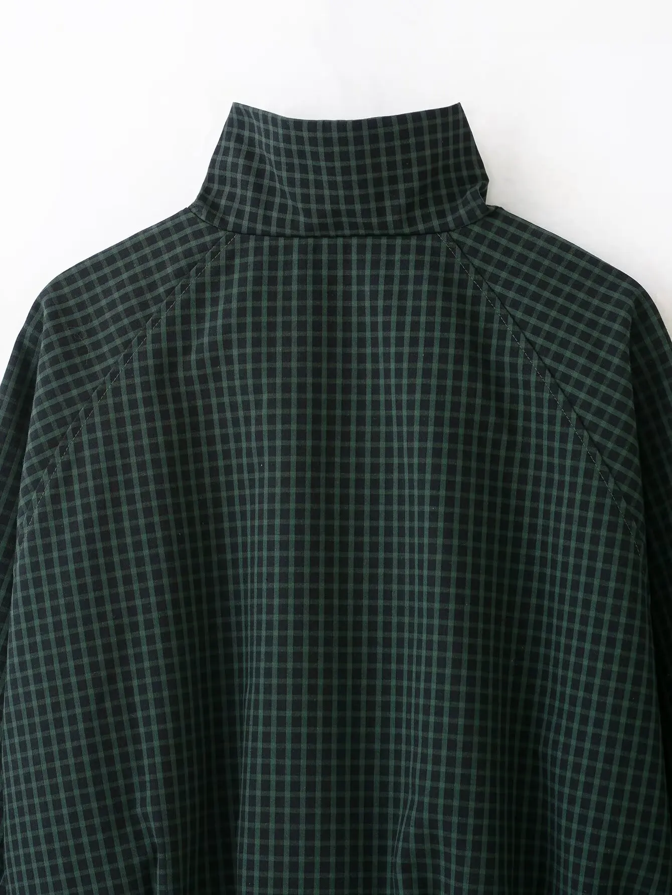 TFMLN Damen Bomberjacke Kariert Stehkragen Reißverschluss Lose Jacke Herbst Winter High Street Lässig Schick Damenjacken 2026 – Detail 13