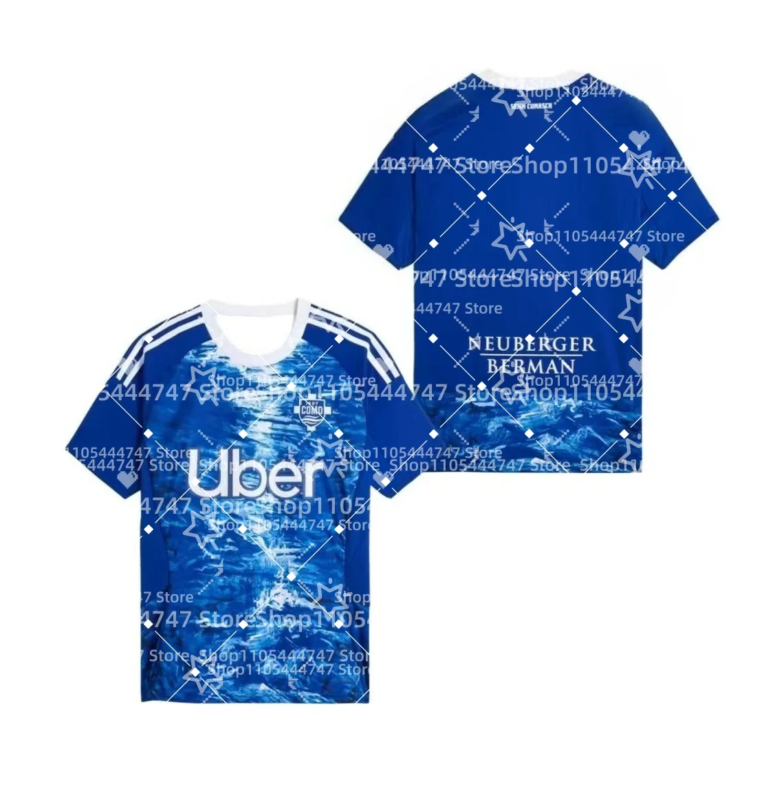 Camiseta de Fútbol Como 1907 Nueva Temporada Verano 2025, Cómoda y Transpirable, de Secado Rápido, Unisex para Entrenamiento