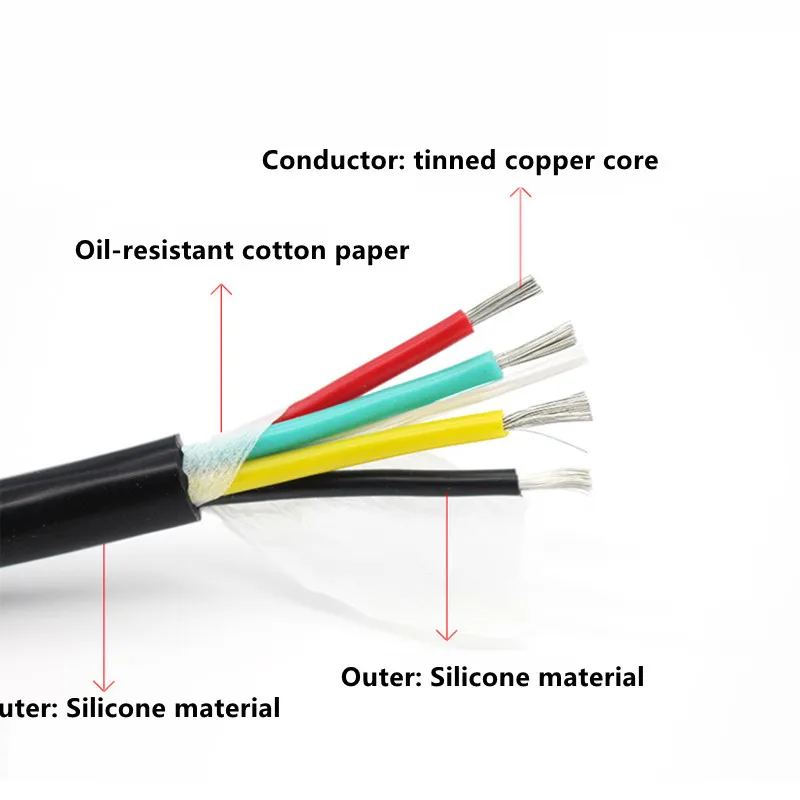 Silicone sheathed cable wire 22 20 18 17 15 13AWG 2-8 core High and low temperature resistance soft signal wire power cable