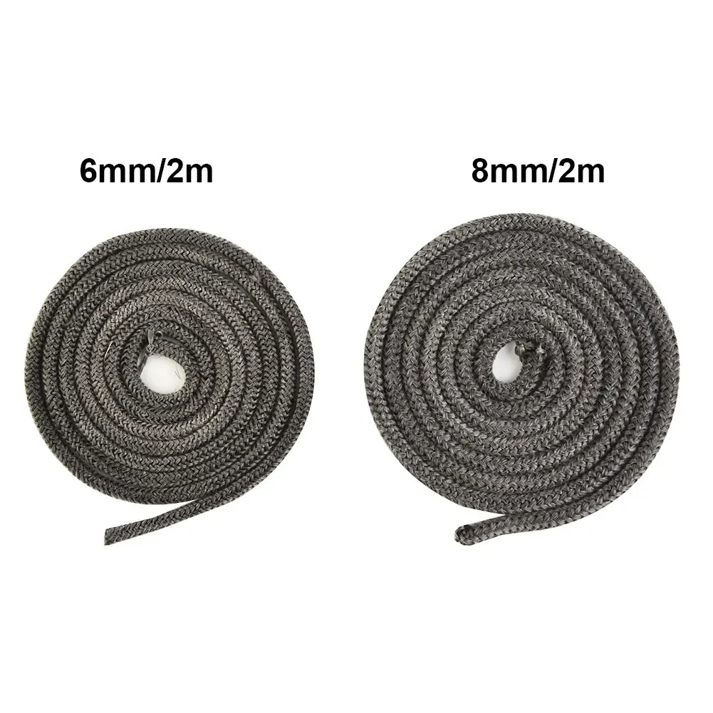 Brand New Fiberglass Rope Seal Home Fire Prevention Wood Burning Stove 1pcs Black Dark Grey Fiberglass Fire Rope