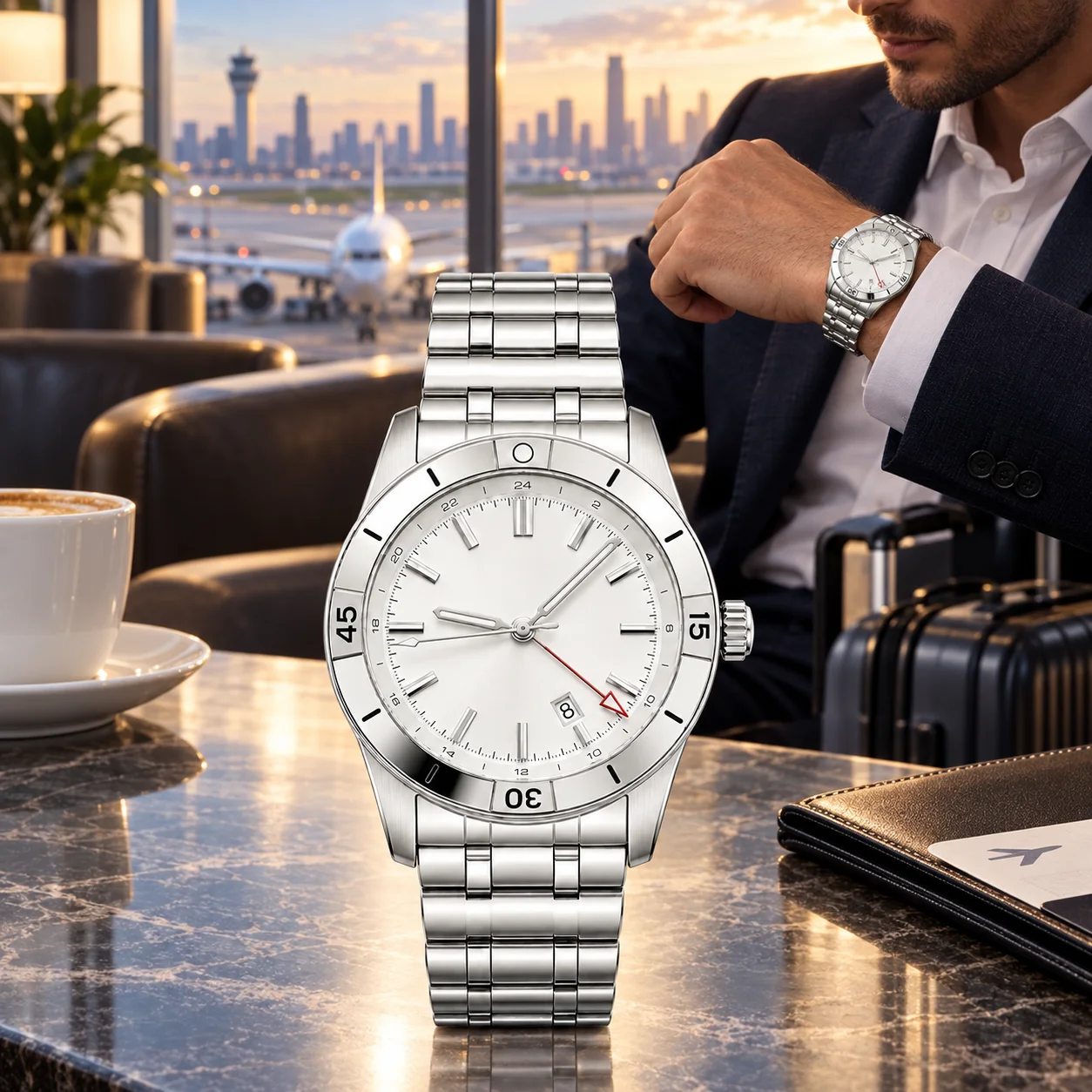 Top Men's Automatic Watch 46mm 904L Stainless Steel Case Customizedl Automatic Mechanical Movement Watches