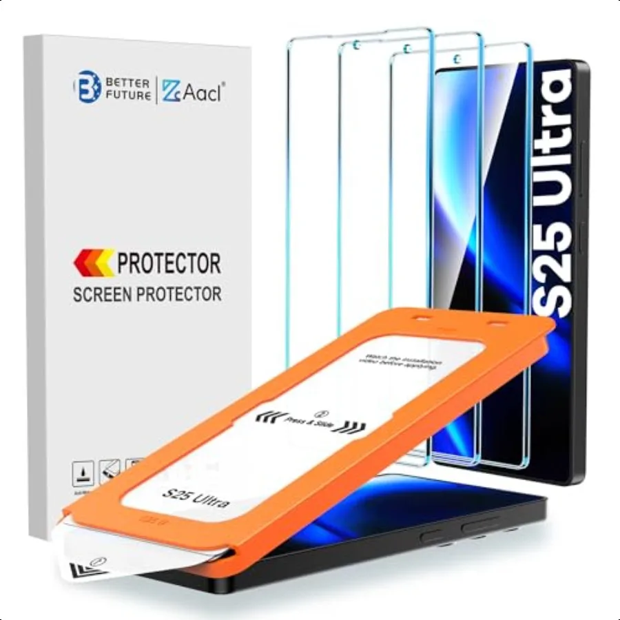 

AACL 3Pack for Samsung Galaxy S25 Ultra Screen Protector Tempered Glass 9H Glass for S25 Ultra Screen Protector 5G [Fast Alignm