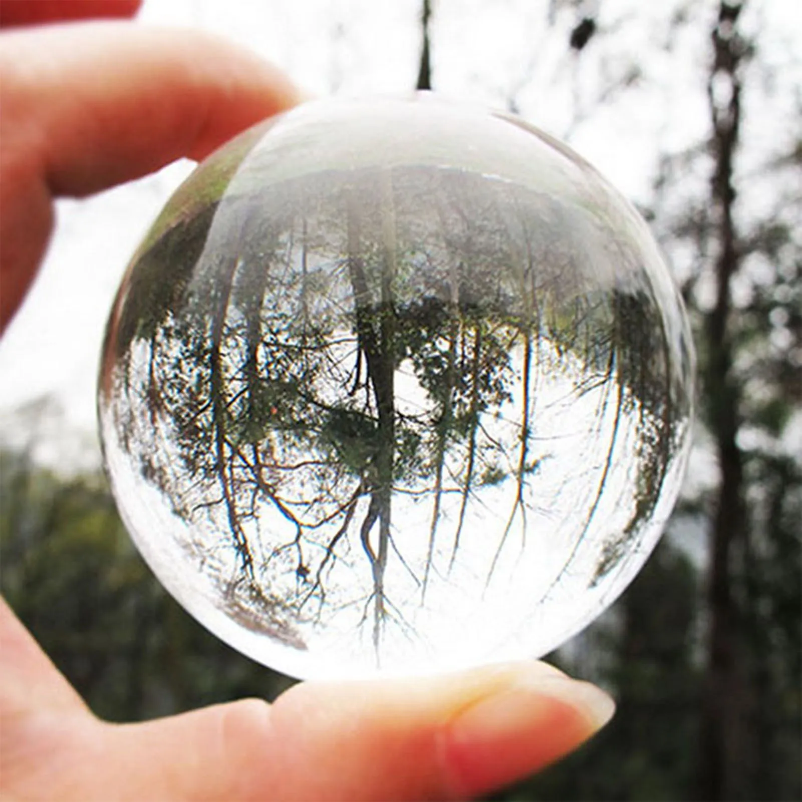 40mm Clear Crystal Ball Glass Sphere Photography Lens Ball Transparent Feng Shui Divination Healing Decor Magic Orb Gift