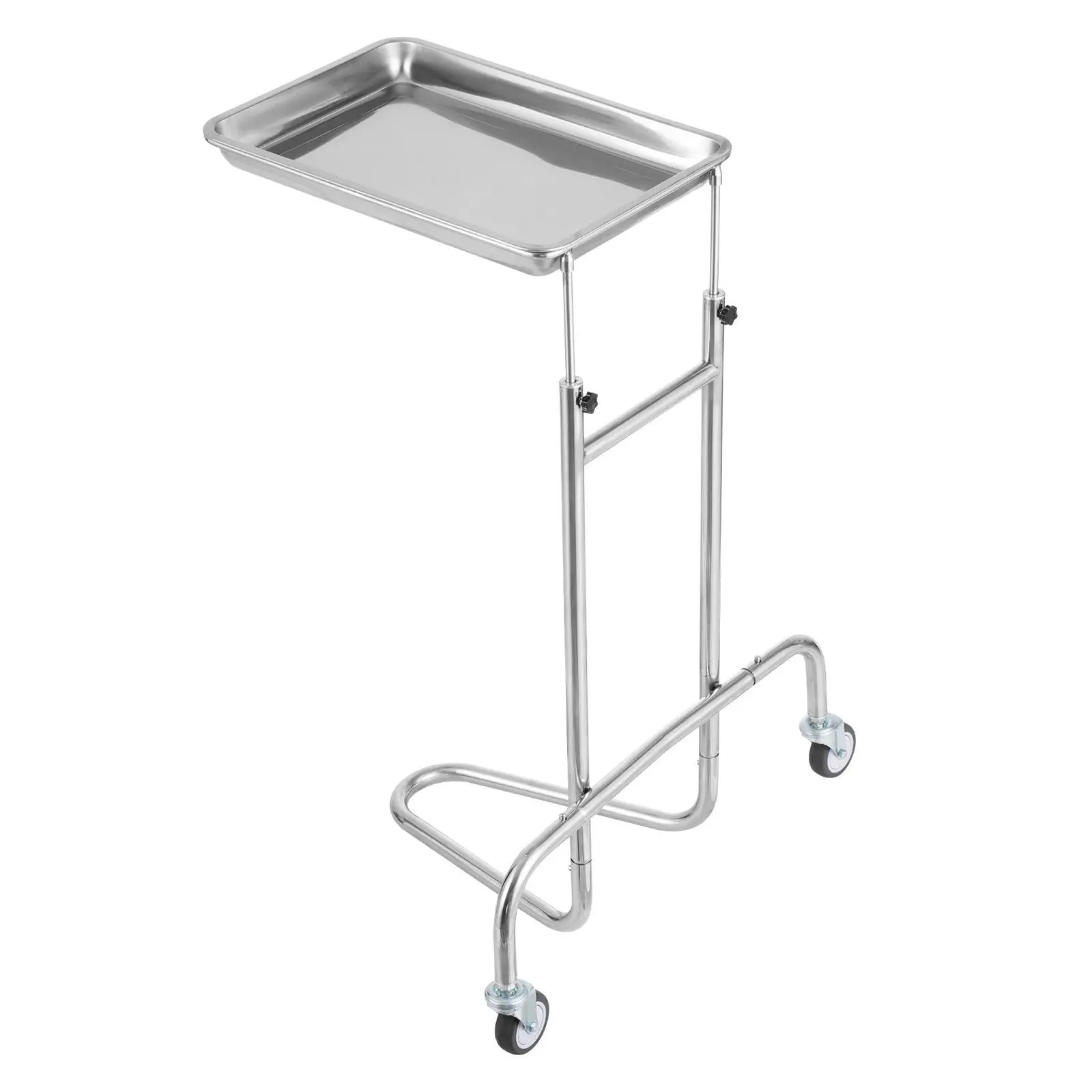 

Stainless Steel Lab Cart with Single Tray & 2 Silent Wheels for Lab Clinic