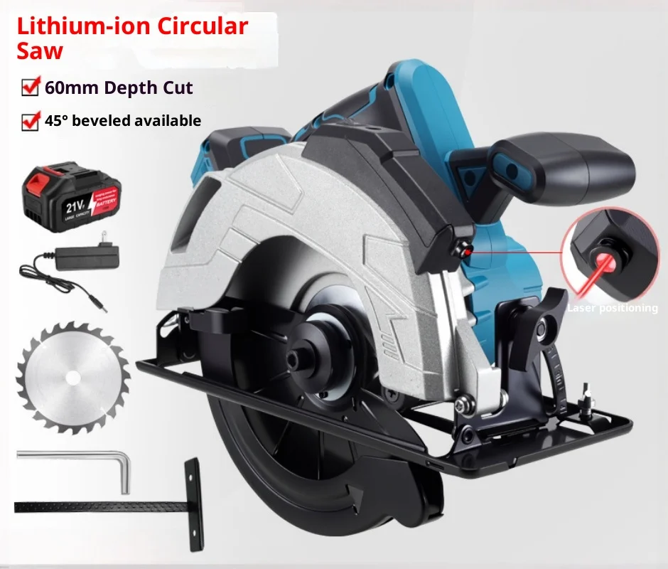 Multifunctional Electric 7-Inch Brushless Electric Circular Saw Portable Cutting Machine High Power Woodworking Electric Saw