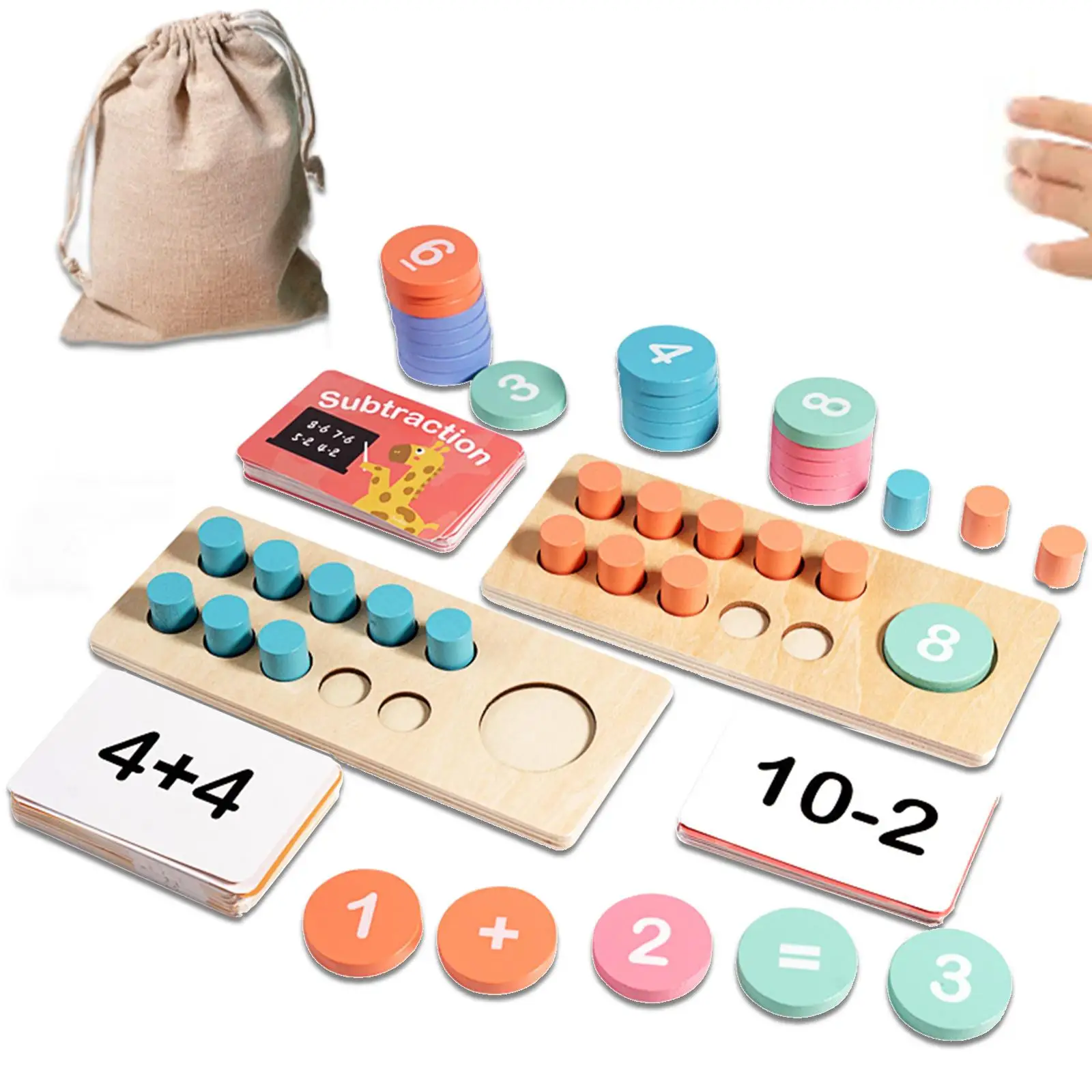 Jouets mathématiques pour garçons et filles âgés de 4 à 6 ans, développement de la multiplication et de la division, teaser le cerveau, jouets préscolaires Montessori