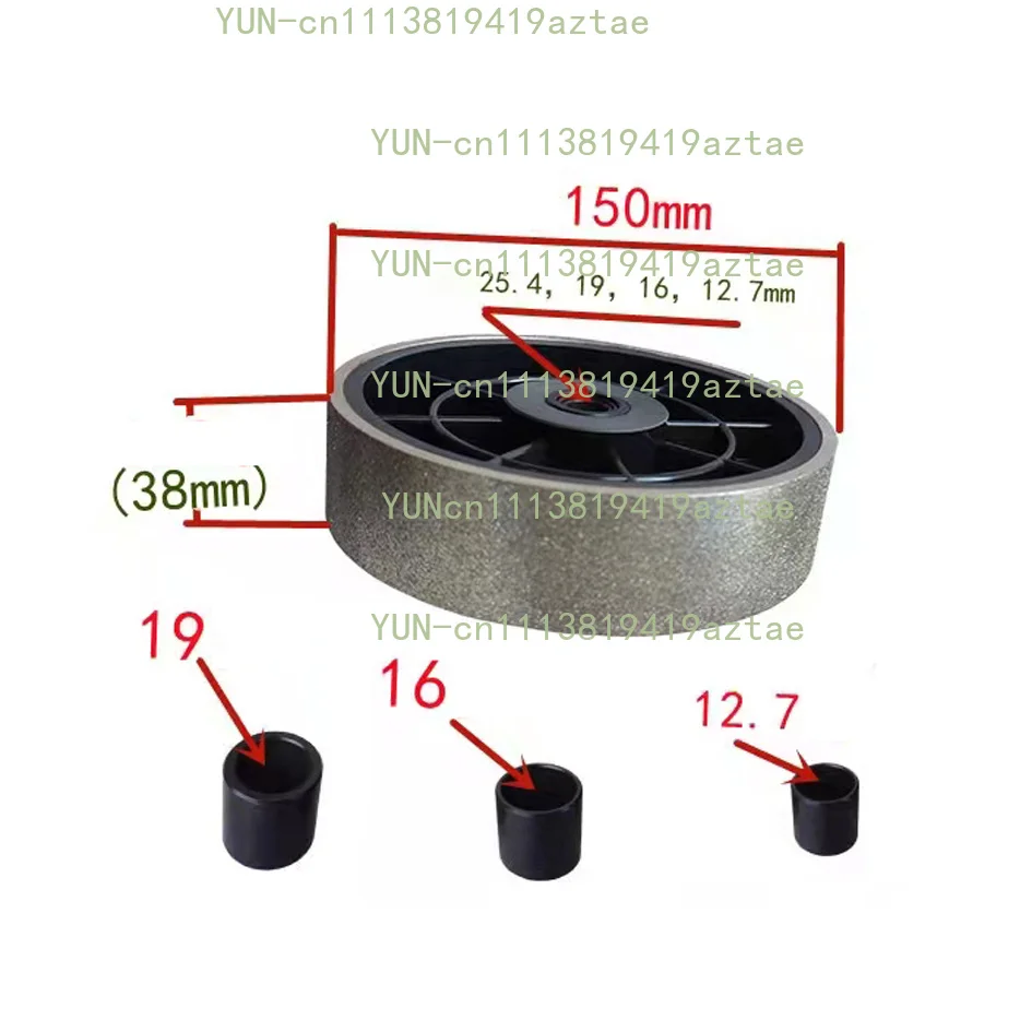 6 inch Diamond Grinding Wheel 150x38x25.4mm Hole with 3pc Sleeve Reducer 19 to 16 to 12.7 Electroplated Alloy Polishing Wheel