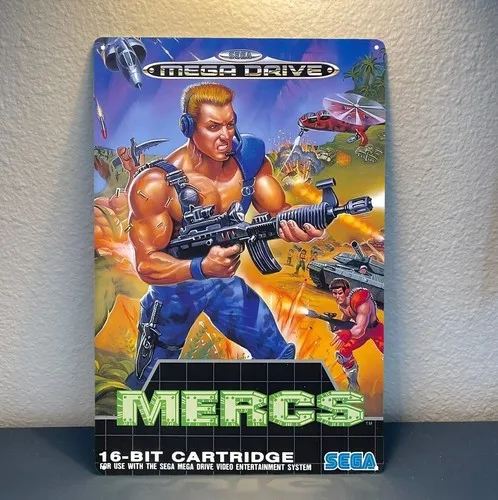 Mercs Mega Drive Retro Video Game Metal Poster Tin Sign 20*30cm