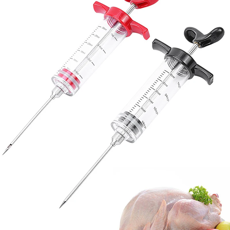 

Spice Syringe Marinade Injector Flavor Syringe Cooking Meat Poultry Turkey Chicken Kitchen Utensils Accessories BBQ Tool