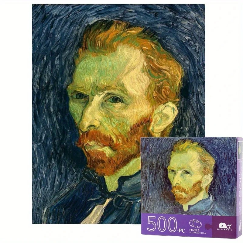 500 Pieces Jigsaw Puzzle for Adults Painting Van Gogh Self-Portrait Paper Puzzles Home Decor Wall Display Festival Gift Toys