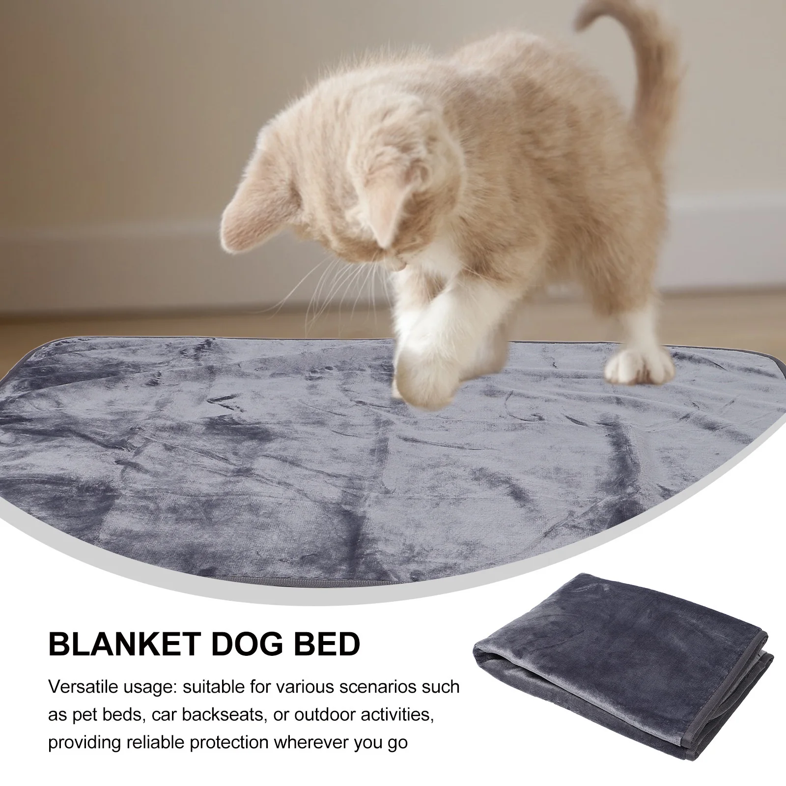 Selimut Hewan Peliharaan 100x75cm Tahan Air untuk Anjing, Alas Pelindung Furnitur yang Dapat Dicuci untuk Tempat Tidur, Mobil, Penggunaan Luar Ruangan