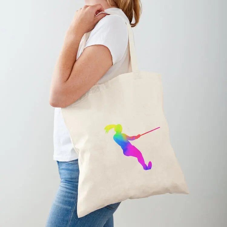 

Rainbow Girl Waterskier Tote Bag tote bag university bags luxury women shopping bag logo Cloth