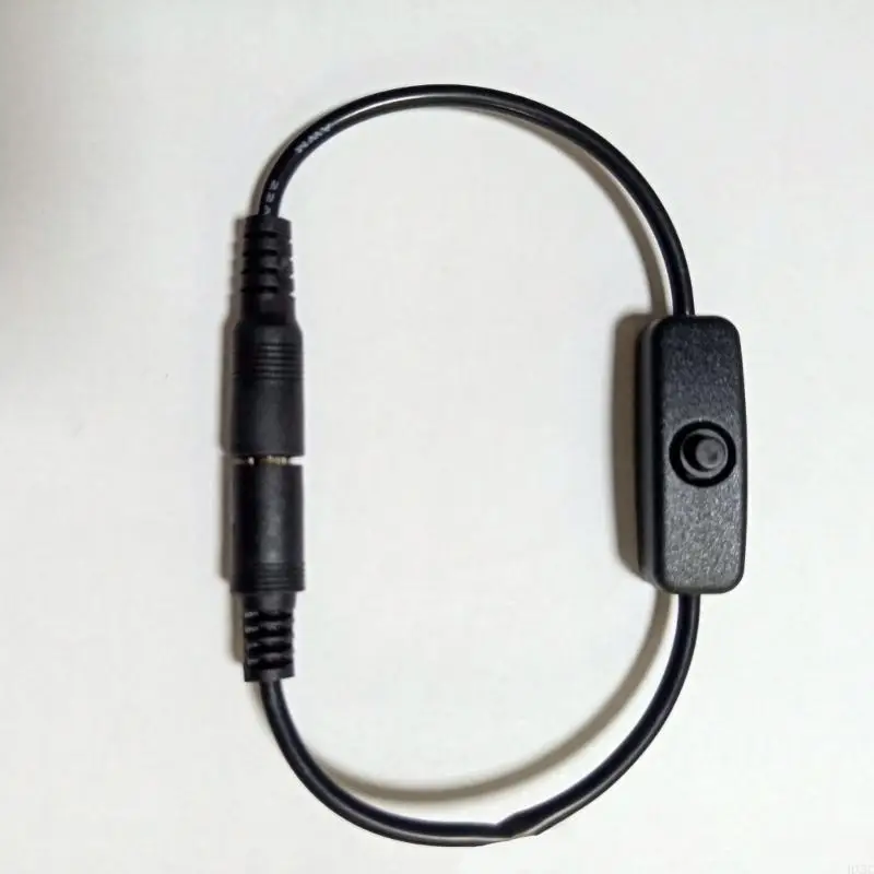energia DC5521 5.5x2.1mm macho para fêmea com o comutador para dispositivos eletrônicos tiras líderes LEDS LUZ