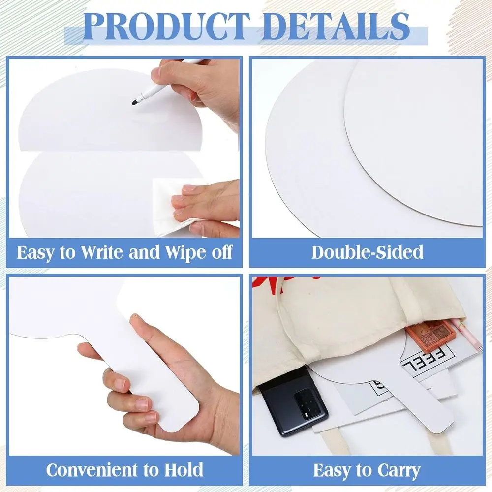 200-Piece Double-Sided Round Dry Erase Lap Boards Set for Classroom, Home Learning, and Educational Use