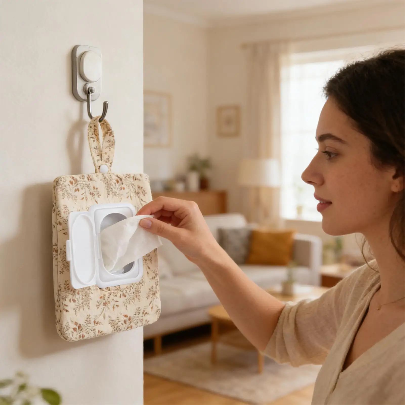 

Diaper Pouch Hangable Stroller Diaper Bag Reusable Portable Wipe Bag for Stroller Pram Crib Home Travel Outdoor Walking Hiking