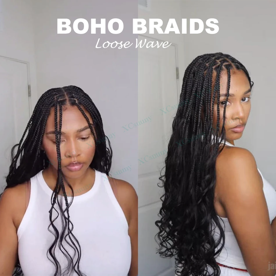 Menschliches Haar zum Flechten, lose Wellen, Boho-Zöpfe, Echthaarverlängerungen, Bündel ohne Schuss, französische Locken für Mädchen