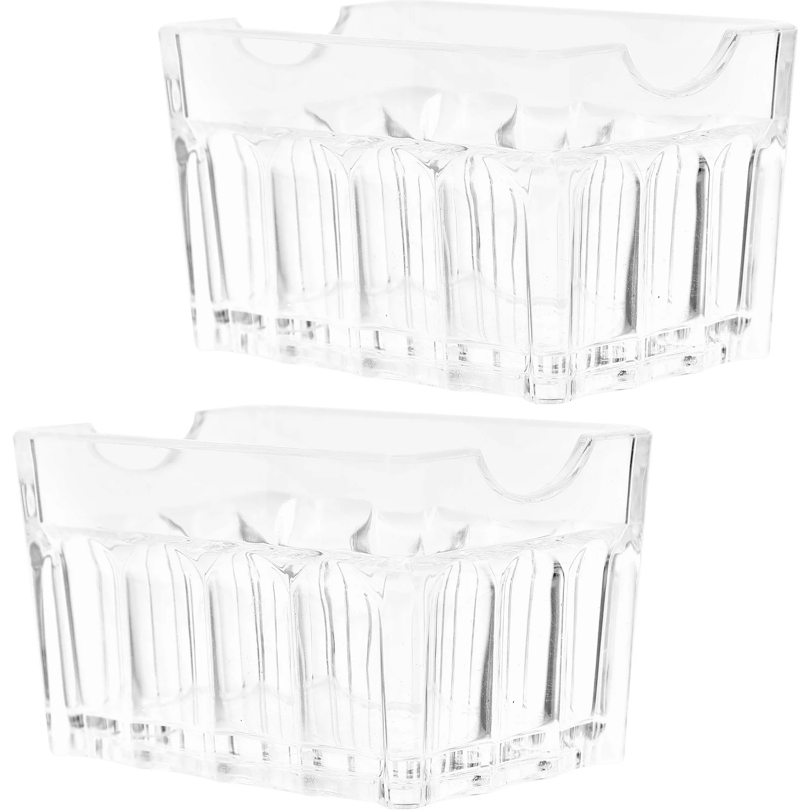 

2Pcs Transparent Acrylic Tea Bag Organizer Storage Box Coffee Bag Case Sugar Packet Holder for Kitchen