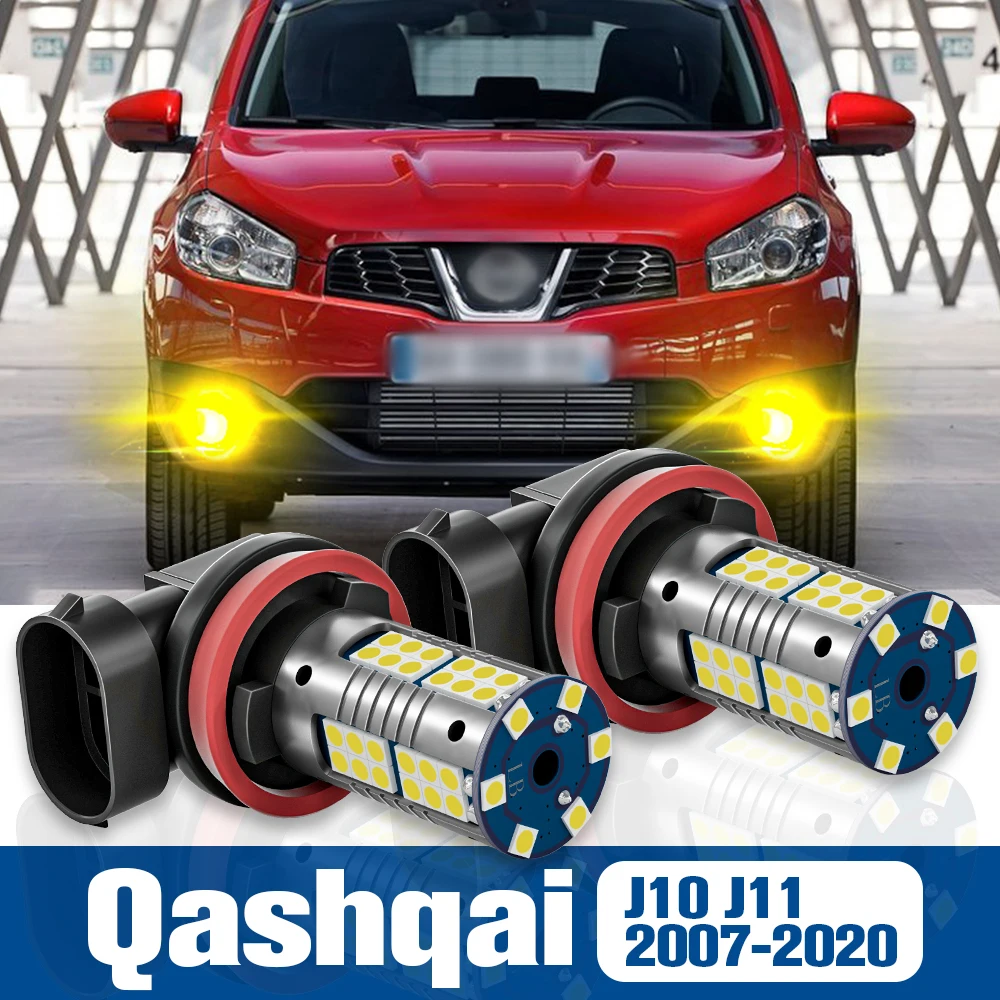 

2x LED Fog Light Blub Lamp Accessories Canbus For Nissan Qashqai J10 J11 2007-2020 2008 2009 2010 2011 2012 2013 2014 2015 2016