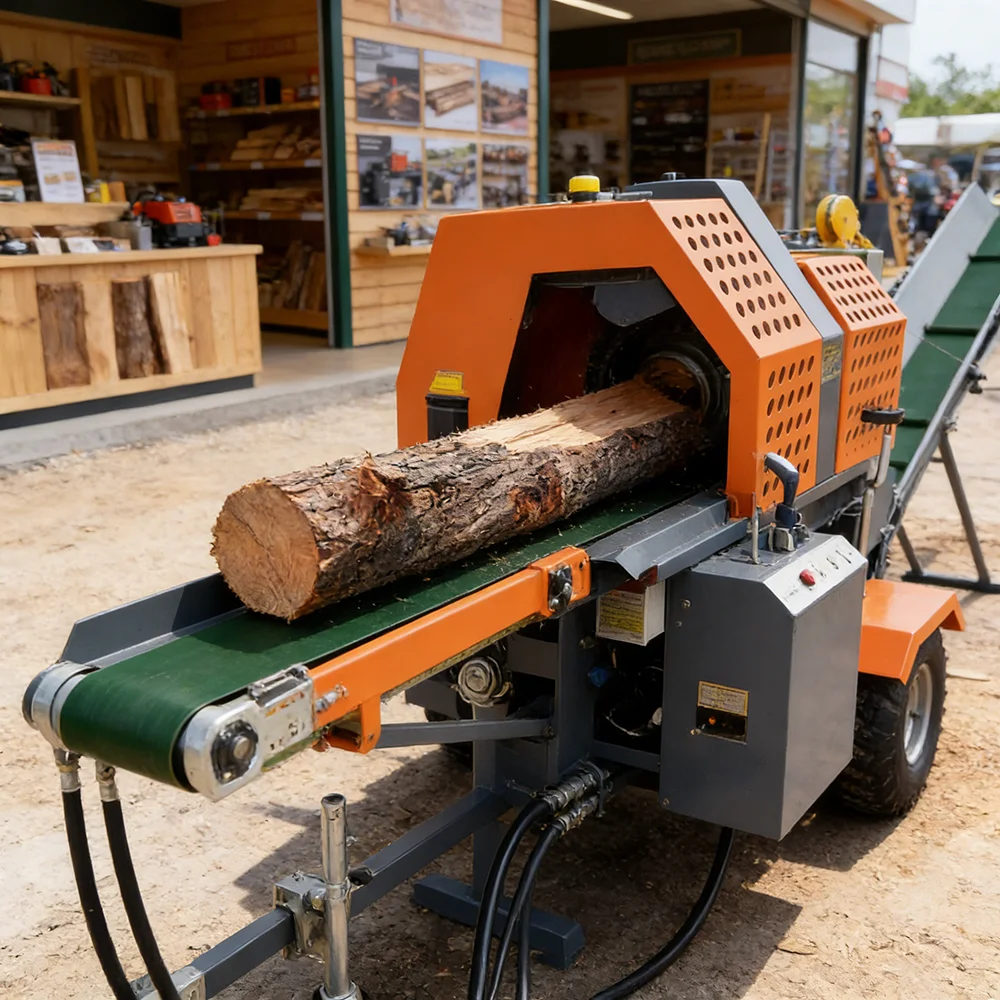 45T Compact Electric Wood Splitter Portable Design for Home Garden Use