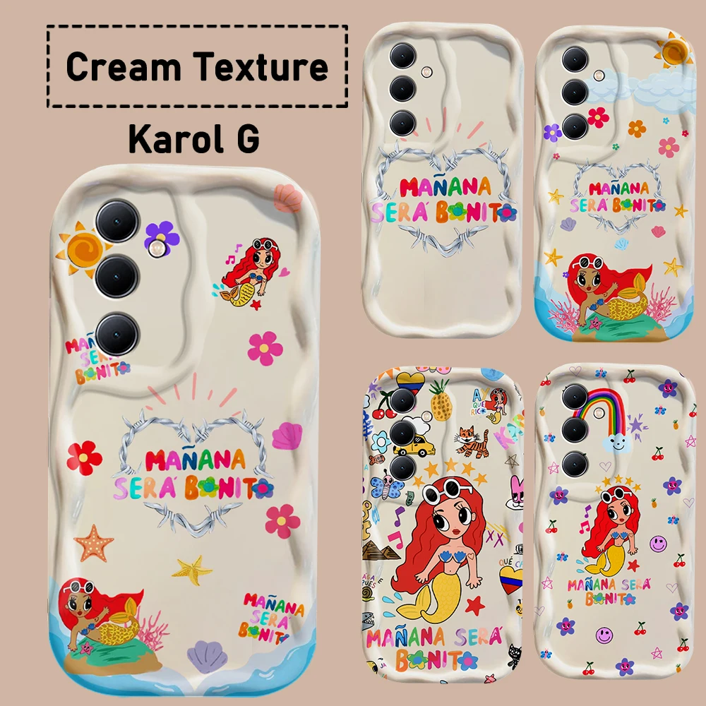 

Karol G Manana Sera Bonito 3D Wave Case For Samsung A73 A72 A71 A55 A54 A53 A35 A34 A33 A25 A24 A23 A15 A14 A13 A05 4G 5G Cover