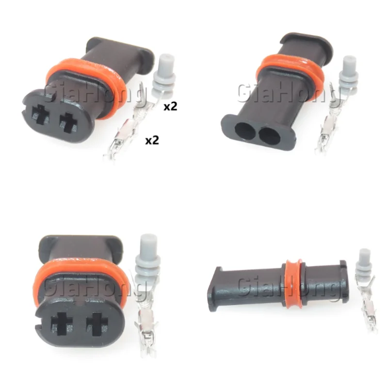1 Set 2 Ways AC Assembly Car Replacement Connector Auto Parts Automobile Air Conditioning Heater Sealed Wire Cable Sockets
