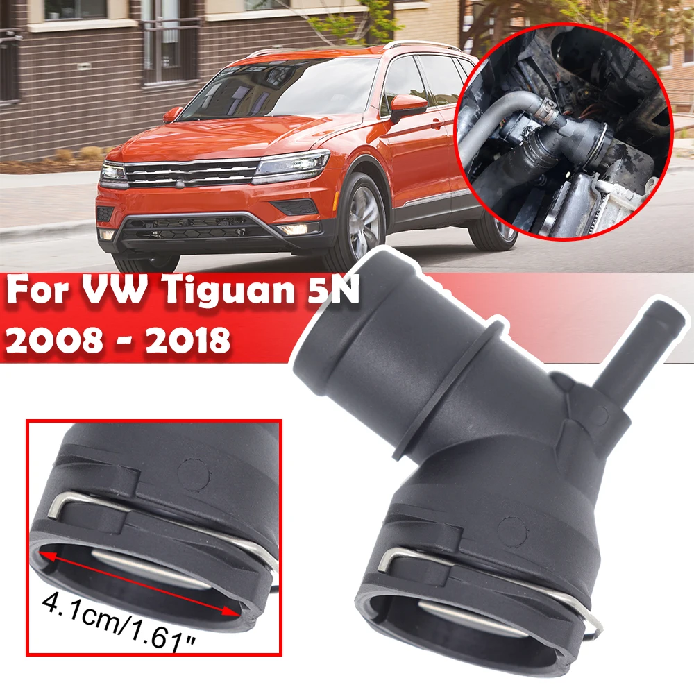 Car Engine Radiator Coupling Coolant Hose Flange Pipe Connector Cooling Pipe Heater Hose For VW Tiguan 5N 2008 2009 2010- 2018