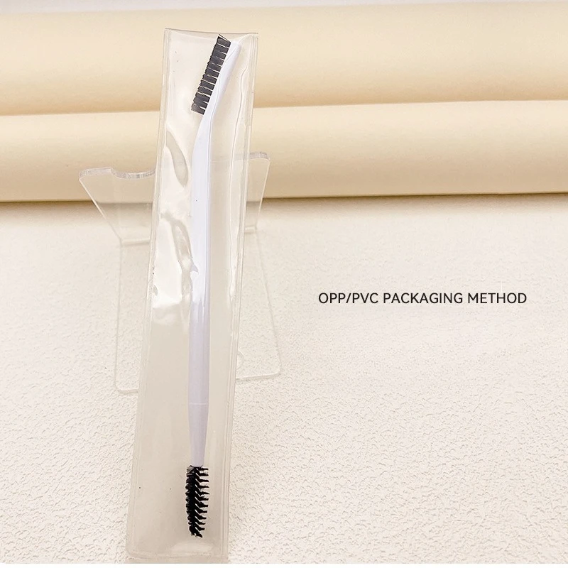 Eyelash Brush, Multi-Purpose Beauty Tool Double-Headed Eyebrow Brush, Portable Dual-Purpose Angled Spiral Eyebrow Comb,