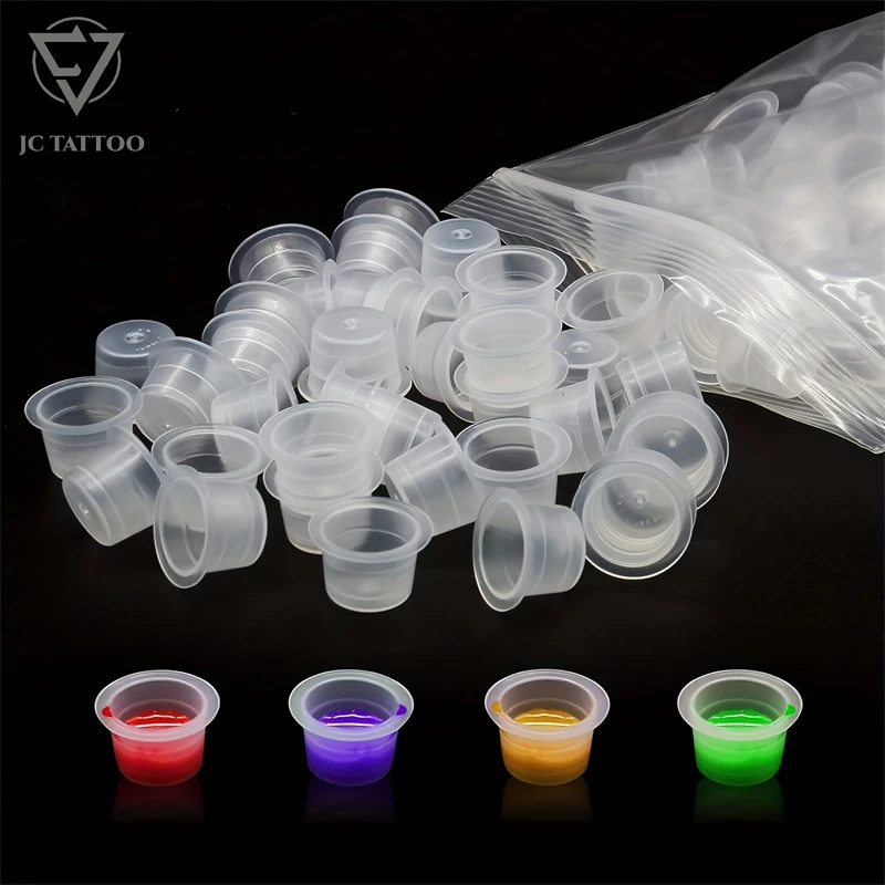 

S M L XL Sizes Disposable Tattoo Ink Cups Permanent Makeup Coloring Pigment Cup Container Tattoo Accessory for Tattoo Artists