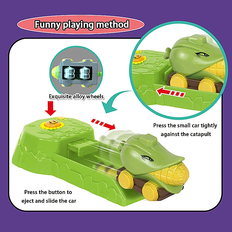 Plants VS. Zombies Fun Catapult Scooter Toy Cob Cannon Sling Pea Snail Imp Coconut Cannon Action Figure Game model Toy Kids Gift