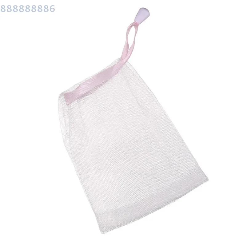 Bolsa de malla para jabón, red de malla para limpieza espumosa, red para jabón de baño