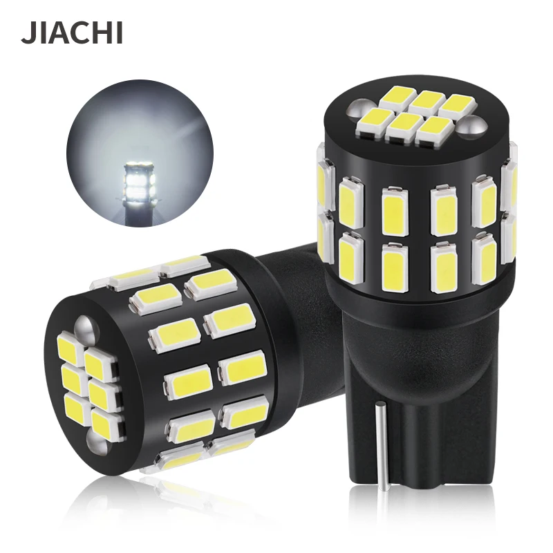 Jiachi 2PCS W5W T10 Led Bulb Auto Trunk Car Lamp 3014Chip 30SMD 194 501 License Plate Light Car Interior Dome White 12-24V