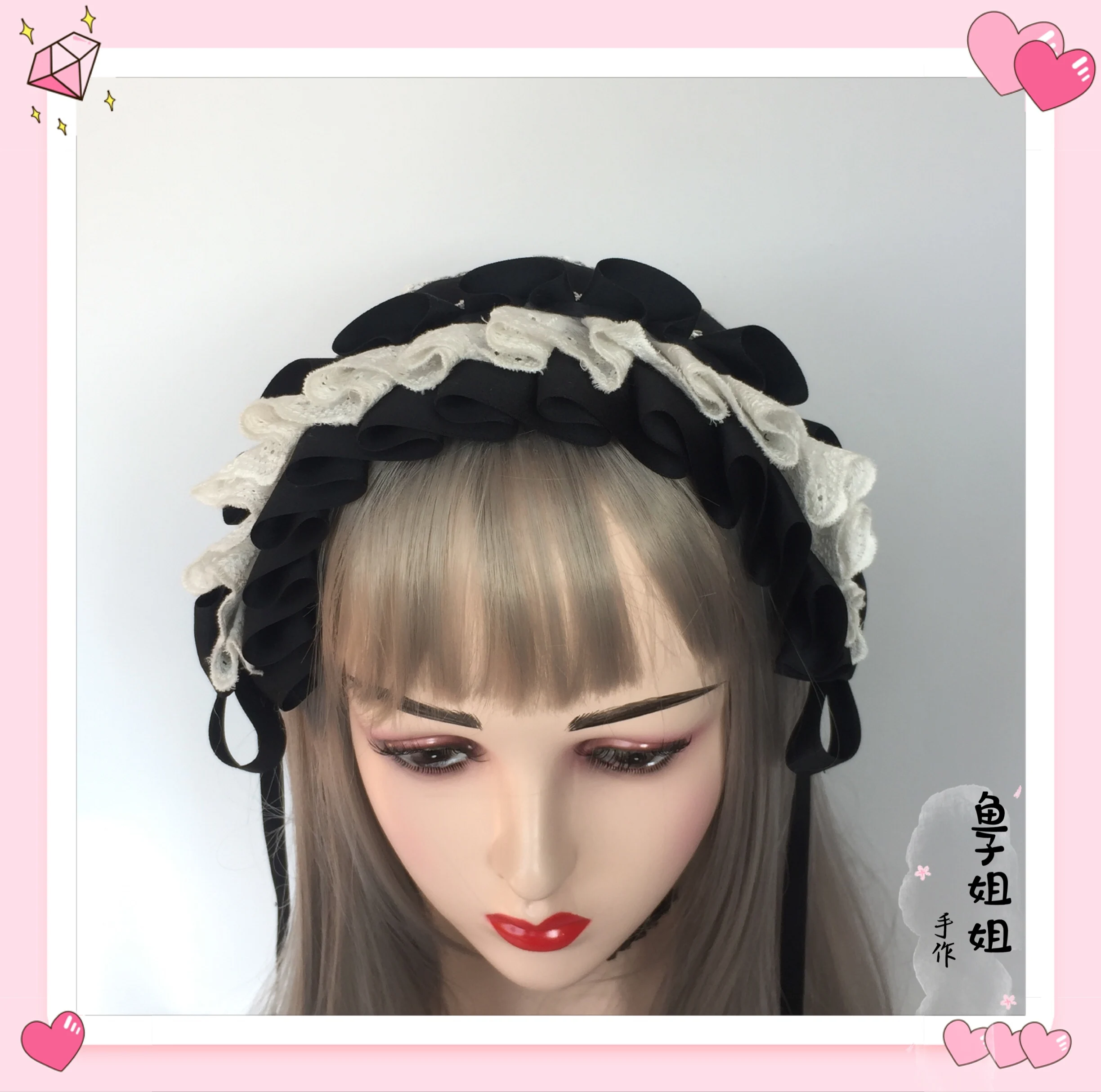 

Оригинальная маленькая красная шапочка в стиле Лолиты, аксессуары для волос, искусственная заколка в стиле Лолиты, темно-бордовая, черная повязка на голову, заколка для волос, головной убор