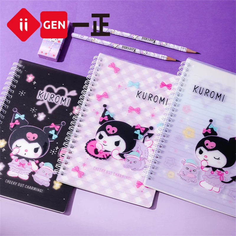 6pcs/lot Sanrio Kuromi Pochacco Cinnamoroll Coil Notebook Cute Portable Note Book Diary Planner Stationery Gift School Supplies