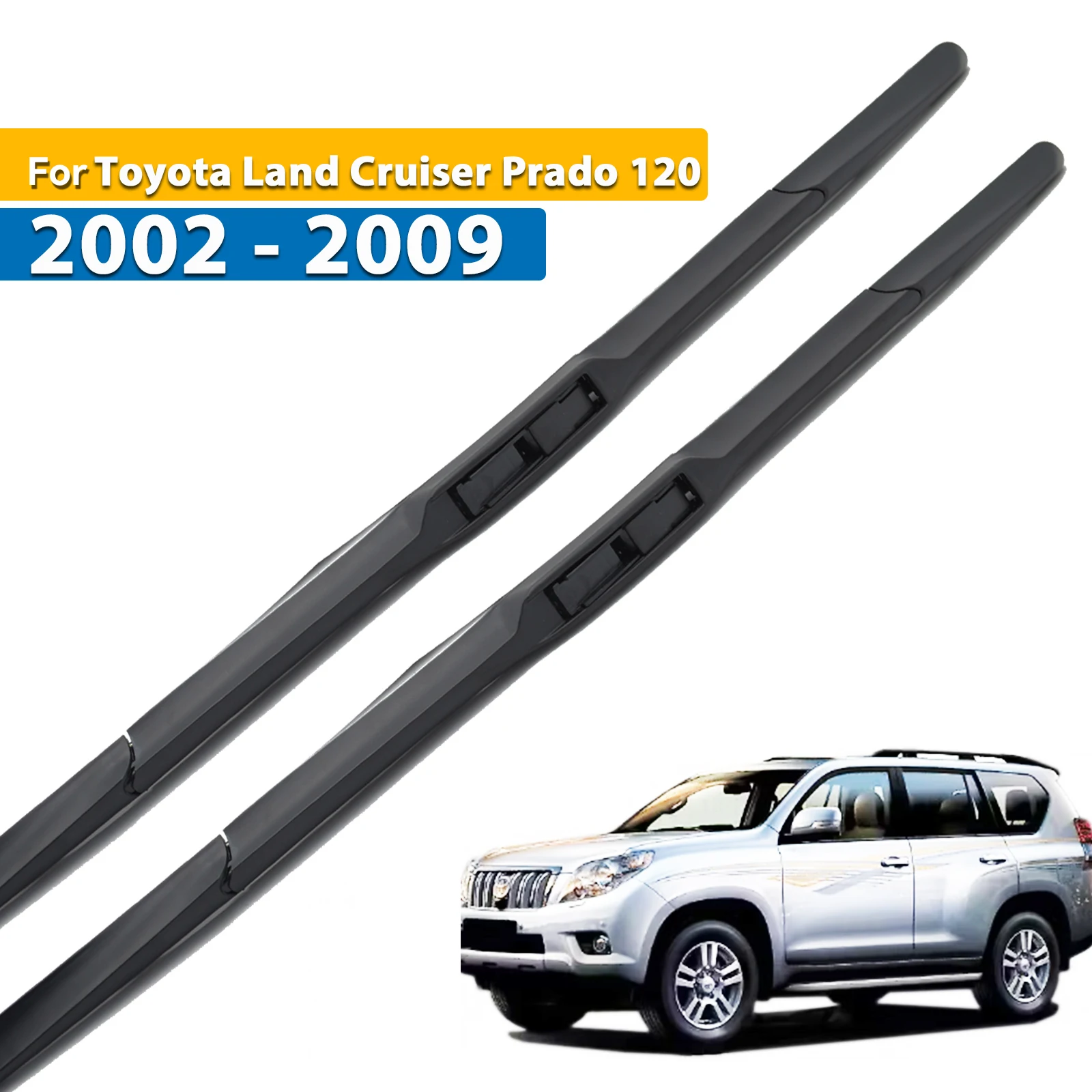

Erick's Wiper Front Wiper Blades For Toyota Land Cruiser Prado 120 2002 - 2009 Windshield Windscreen Window Rain Brushes 22"+21"