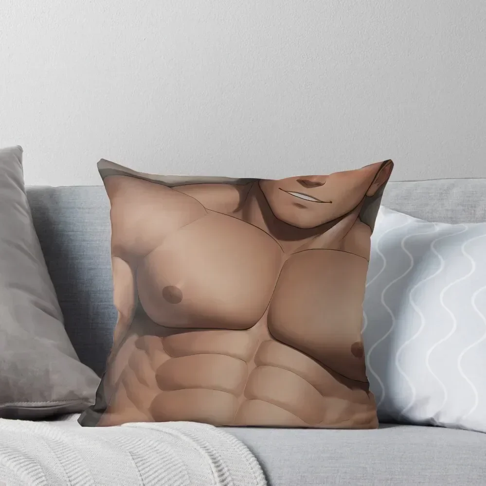 

Muscular Hunk (AI Generated) Throw Pillow Pillow Cases Decorative pillowcases for sofa cushions pillow