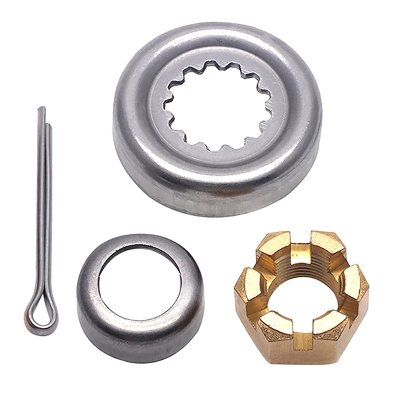 Propeller Spacer Kit 66T-W4599 For Yamaha Outboard Motor F30-F60 4T/2T Hidea Parsun 90171-16011 Castle Nut 90389-22M01