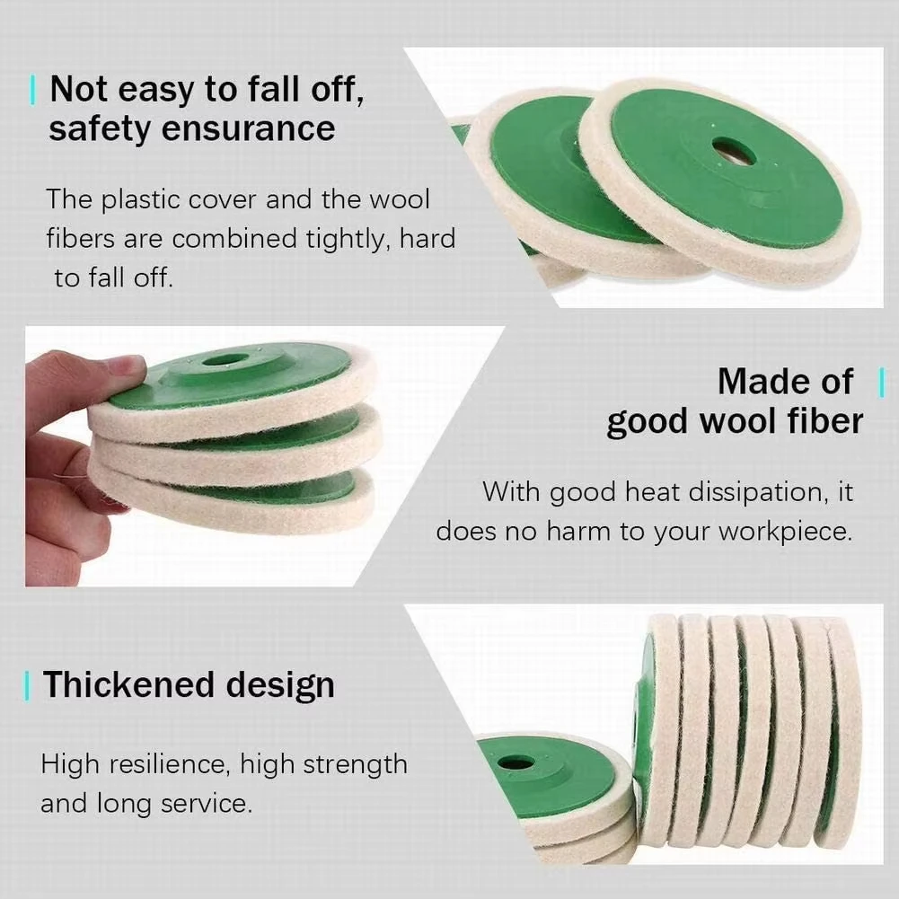 10/20PCS Wolle Polieren Rad Polieren Pad Winkel Grinder Rad Filz Polieren Pad Disc Winkel Grinder Zubehör für Auto Wartung