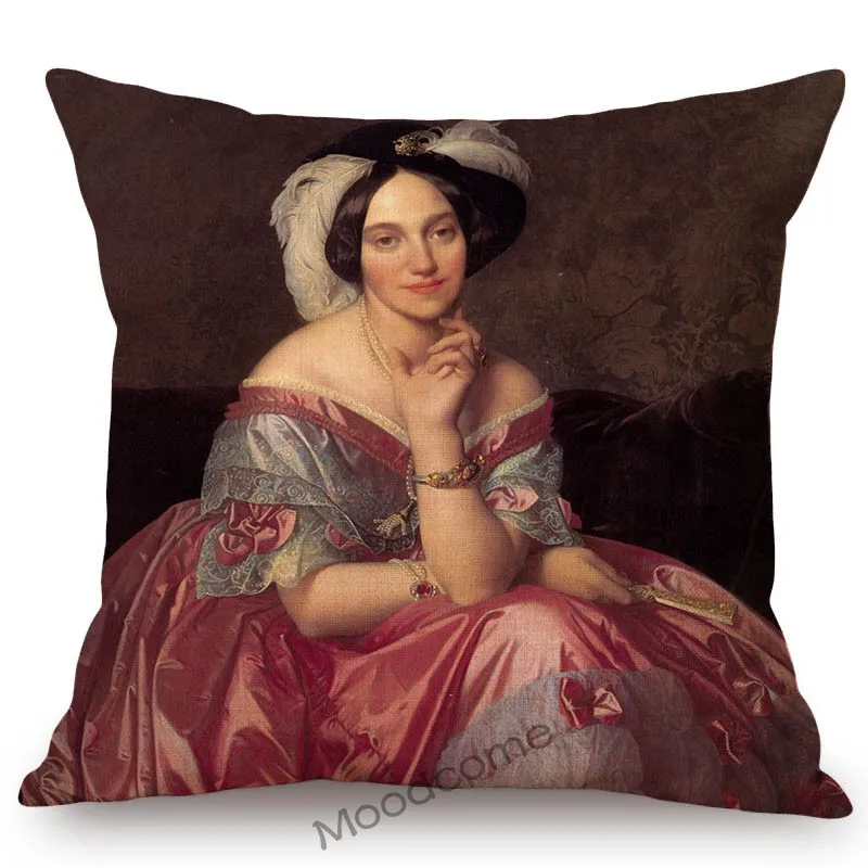 Jean Auguste Dominique Ingres Neoclassical French Artist Famous Oil Painting Turish Bathroom Throw Pillow Case Cushion Cover