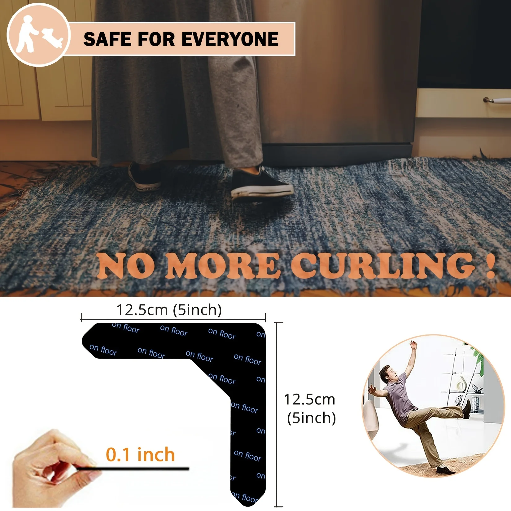 Strong Adhesive Hook and Loop Dots Stickers 4/8/12Pcs, Anti-Slip Fastener Pads to Fix Bed Sheets, Sofa Mats and Carpets
