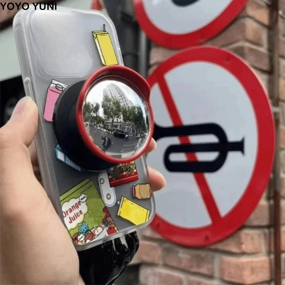 Creative Wide-Angle Mirror Phone Holder Magnetic Universal Smartphones Support Bracket Portable Multi-functional