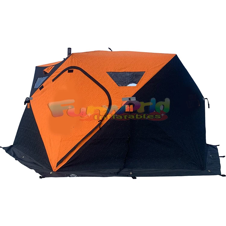 

Уличная зимняя палатка для зимней рыбалки с утолщенным хлопком и тканью Оксфорд. Холодостойкая палатка для кемпинга на алюминиевом жердине.