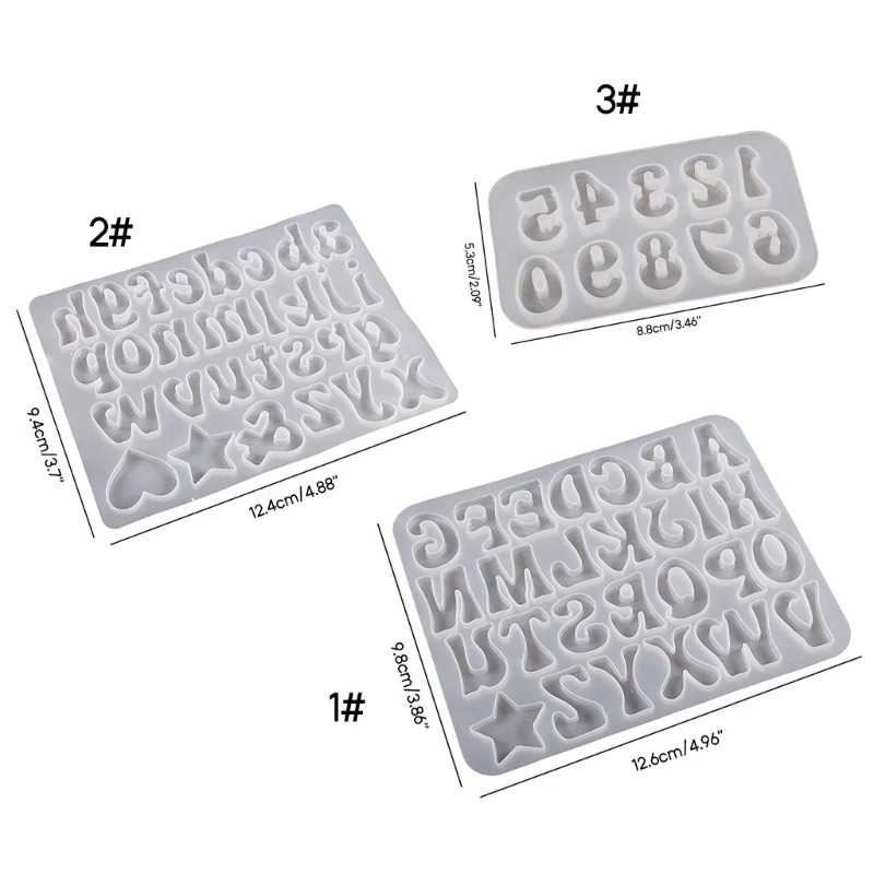 Number Pendant Alphabet Epoxy Resin Mould English Letter Silicone Mold DIY