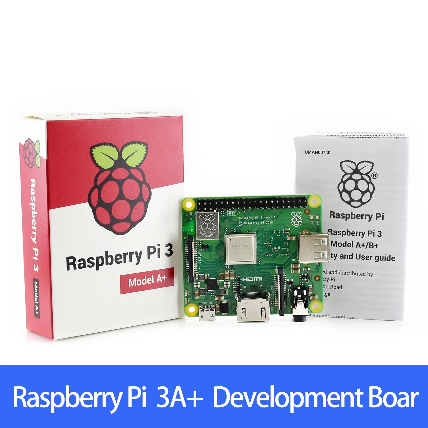 Raspberry Pi 3 Model A+ Development Board  Raspberry Pi 3A+ Dual band WiFi Bluetooth 4.2  CPU1.4GHz