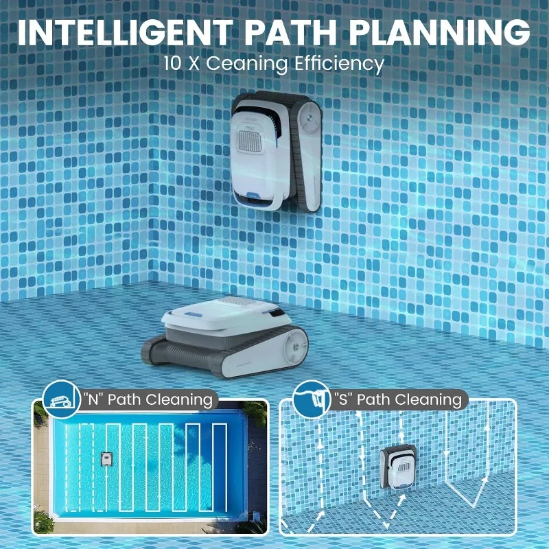 AIRROBO Pool Vacuum for Inground Pools, Smart Navigation Pool Cleaner Robot, Wall Climbing Cleaner, Cleans Floors