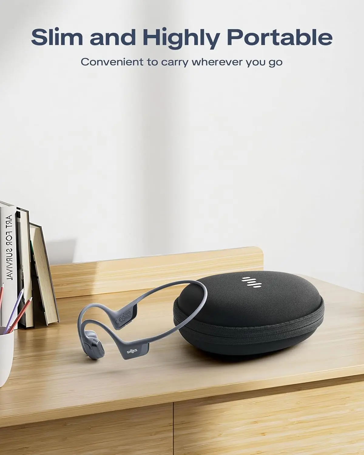 Headphone Case for Shokz OpenRun Pro 2/OpenRun/OpenSwim Pro/OpenMove Bone Conduction Earphones, Portable Travel Carrying Case view 6