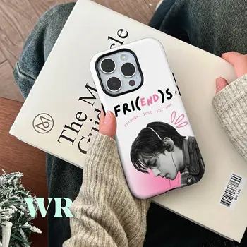 韓國歌手V樂團BTS手機殼貼膜T-Taehyung外殼,適用於iPhone 16 15 14 13 12 11 Pro Max Plus 8 最佳銷售 BTS iPhone手機殼 - №6