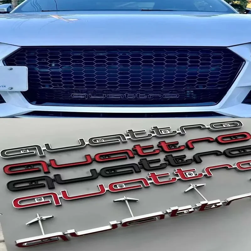 

Экстерьер автомобиля ABS для Quattro A5 A7 A8 Q7 RS6 Q3 Q5 RS7 A6 A3 A4 RS3 RS4 RS5 Значок на переднюю решетку Наклейка с логотипом Аксессуары
