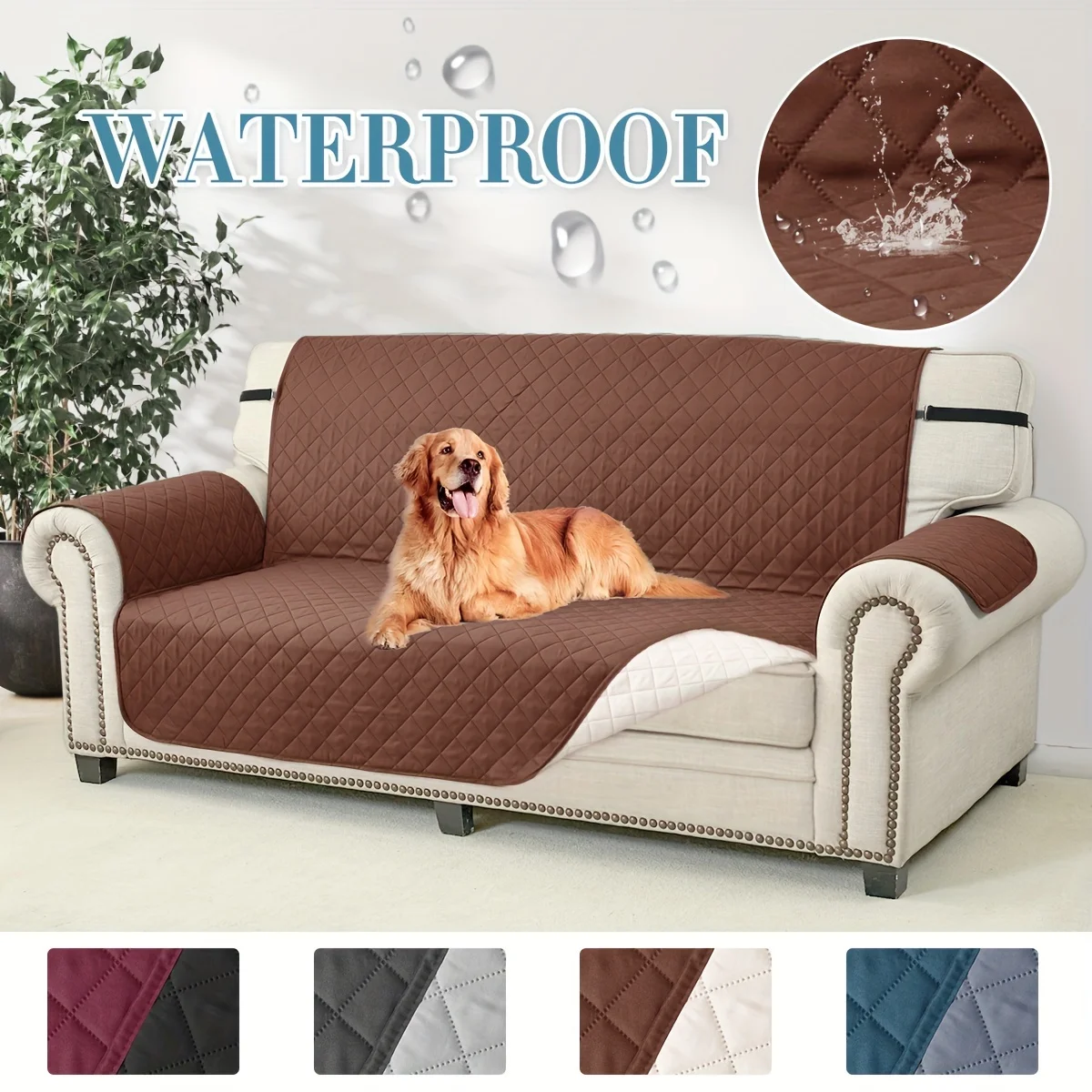 Waterproof Sofa Cover Plaid Foldable Sofa Covers Armchairs Non-slip Easy-going Sofa Pad Quilted Sofa Seat Cover For Home Hotel